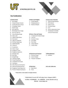 UTM Revised Calibration only » UT Metrology Pte Ltd